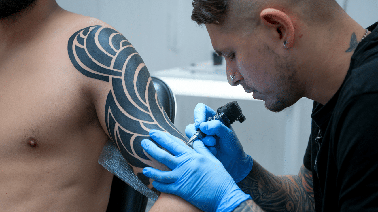 קעקועים בסגנון מונוכרום מופשט