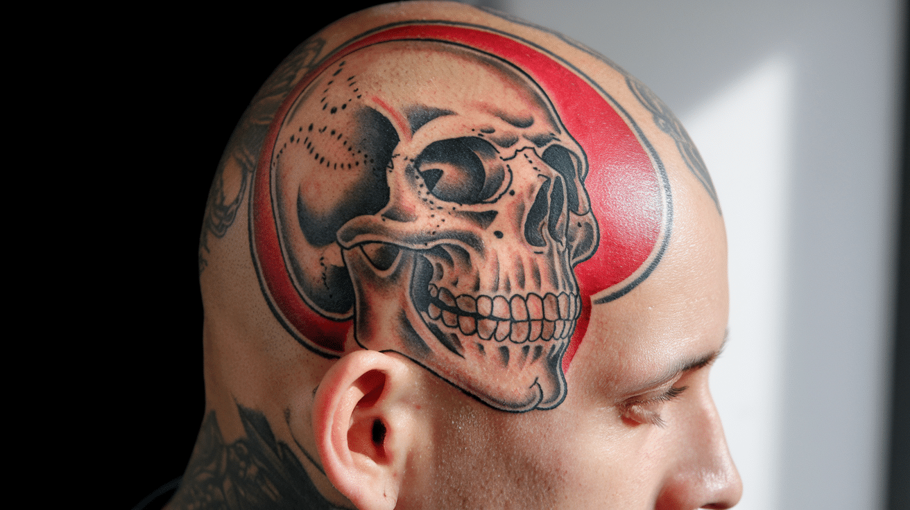 בראש אחר. קעקועי ראש