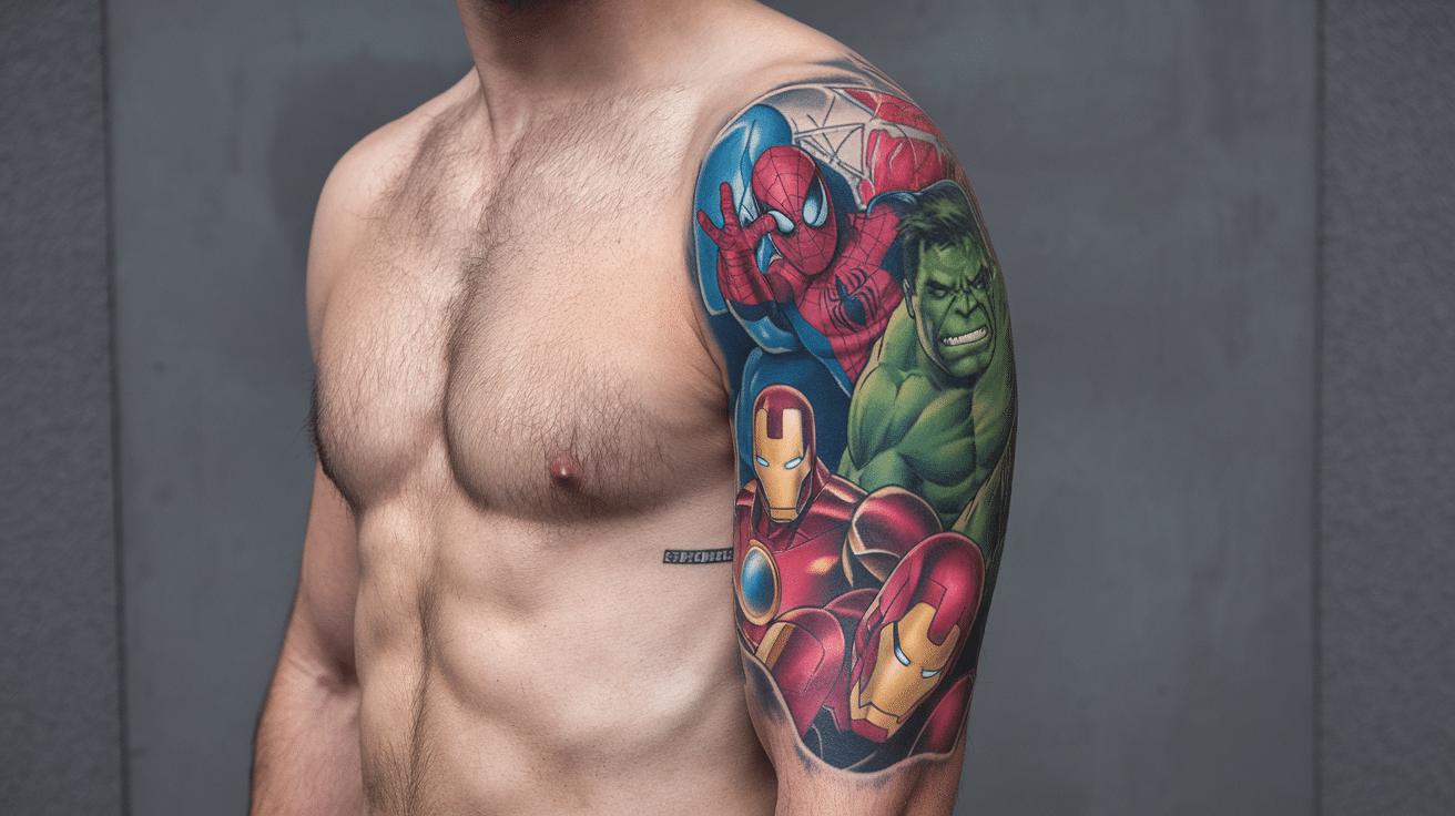 קעקועים בהשראת פופ קולצ'ר / קומיקס וינטג'